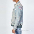 Custom Hand Painted Splash-Ink Men'S Denim Jacket